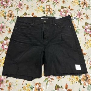 NWT! OLD NAVY Sky Hi Black Jean Shorts Size 18